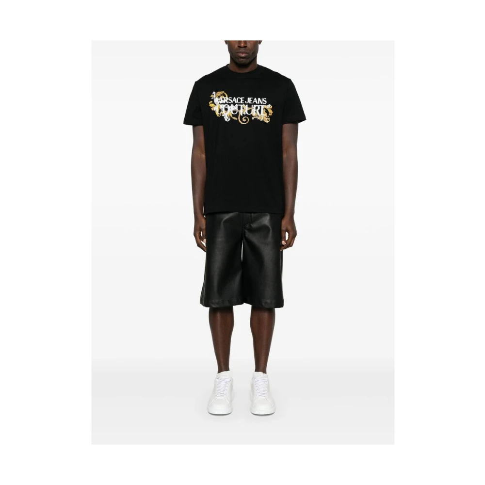 Versace Jeans Couture Zwart en Goud T-shirt en Polo Black Heren