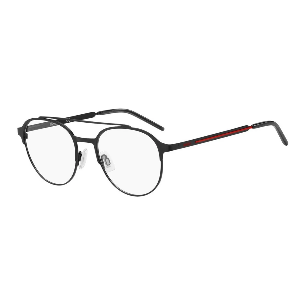 Hugo Boss Zwarte metalen frames met matzwarte wijzerplaat Black Heren