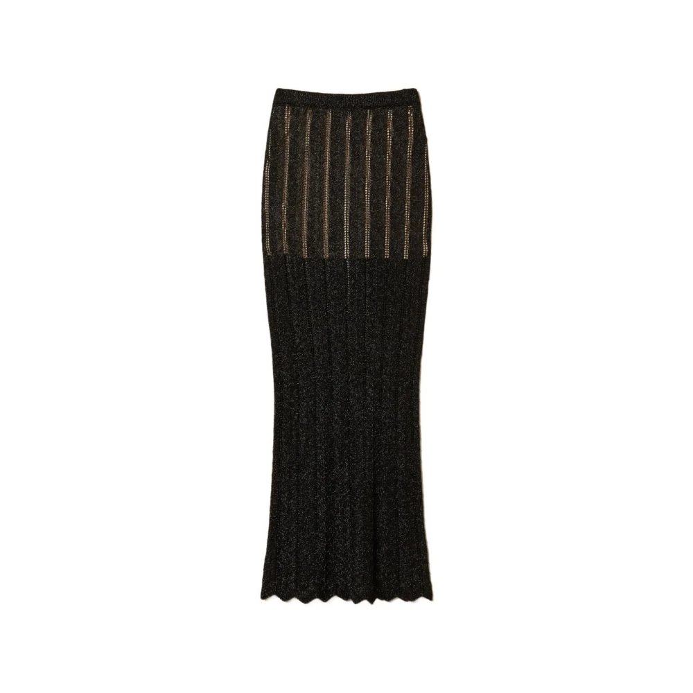 Twinset Women's Black Maxi Skirts, S, Maxi Skirt