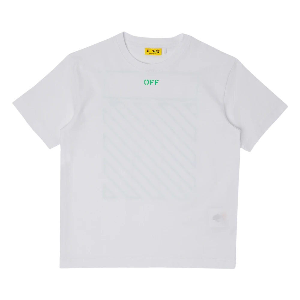 Off White Boys White Off Kids Short Sleeve T-Shirts, 12 Y, Off Diag T-Shirt