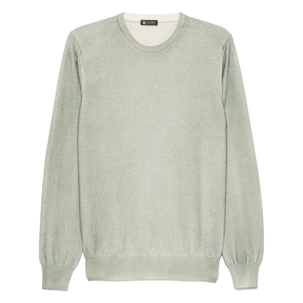 Colombo Luxe Cashmere Crew-Neck Gebreide kleding Green Heren