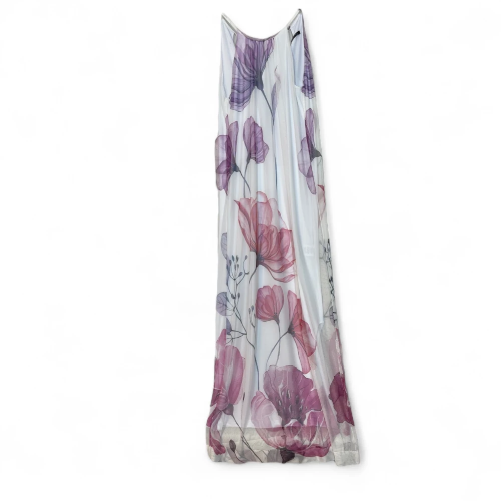 Ana Alcazar Mesh Maxi Jurk Origineel Roze Multicolor Dames