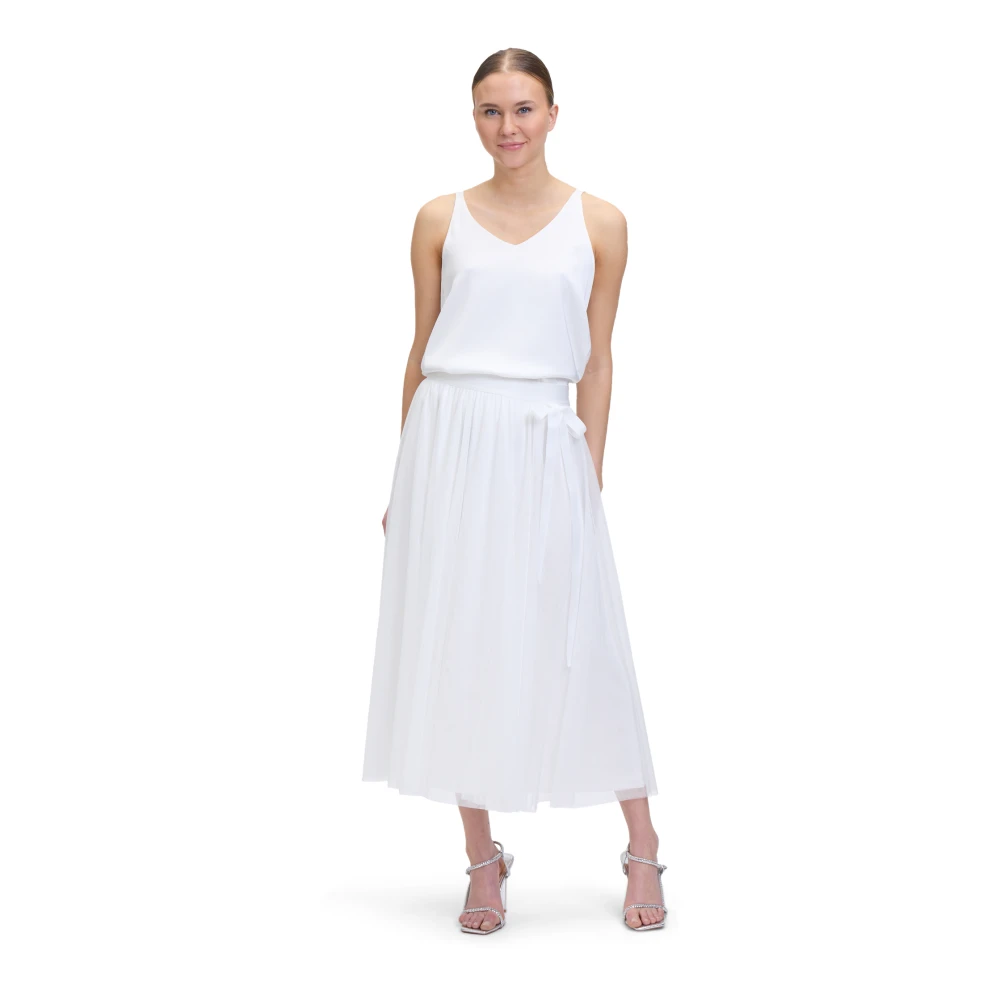 Vera Mont Satin V-hals Mouwloze Blouse White Dames