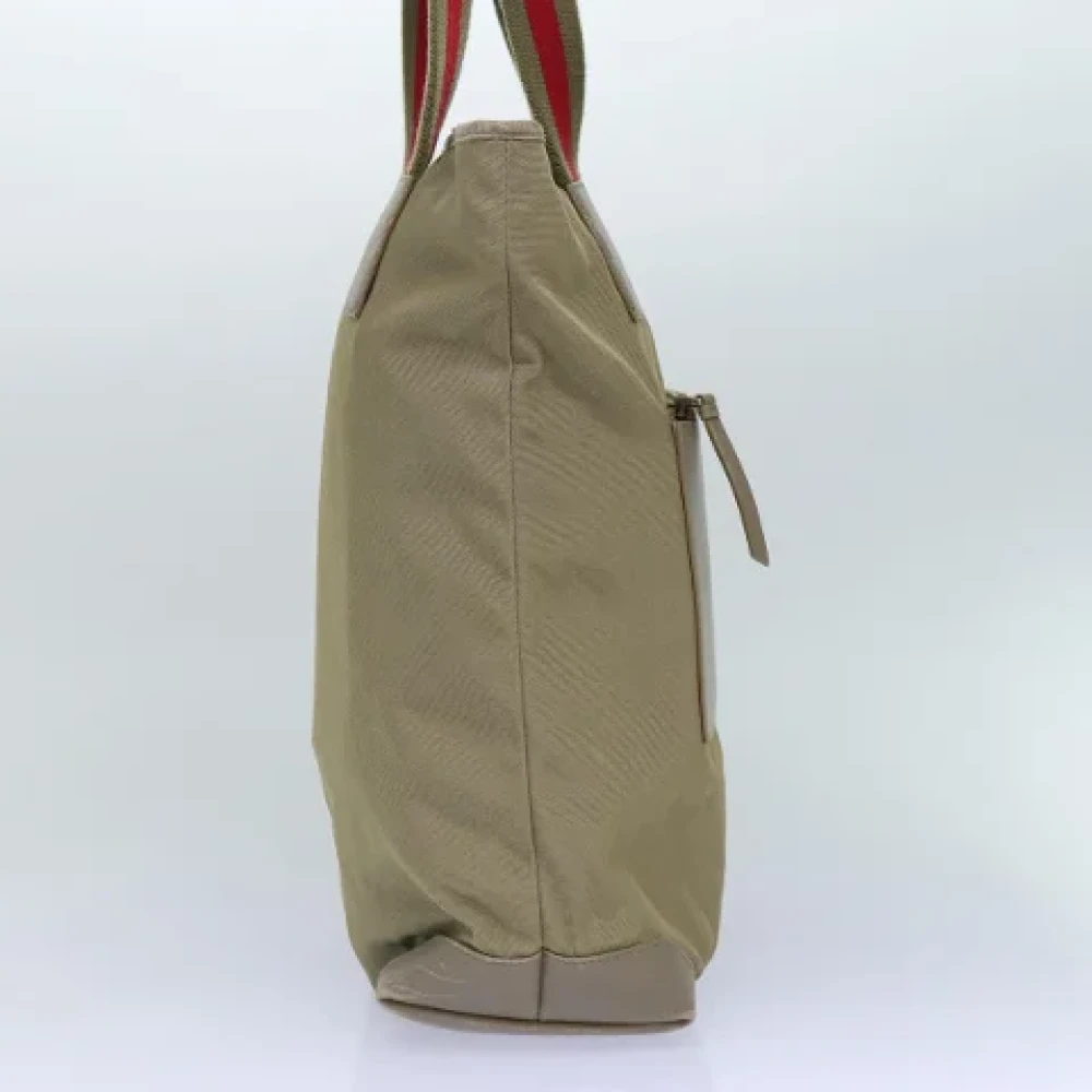 Gucci Vintage Pre-owned Nylon totes Beige Dames