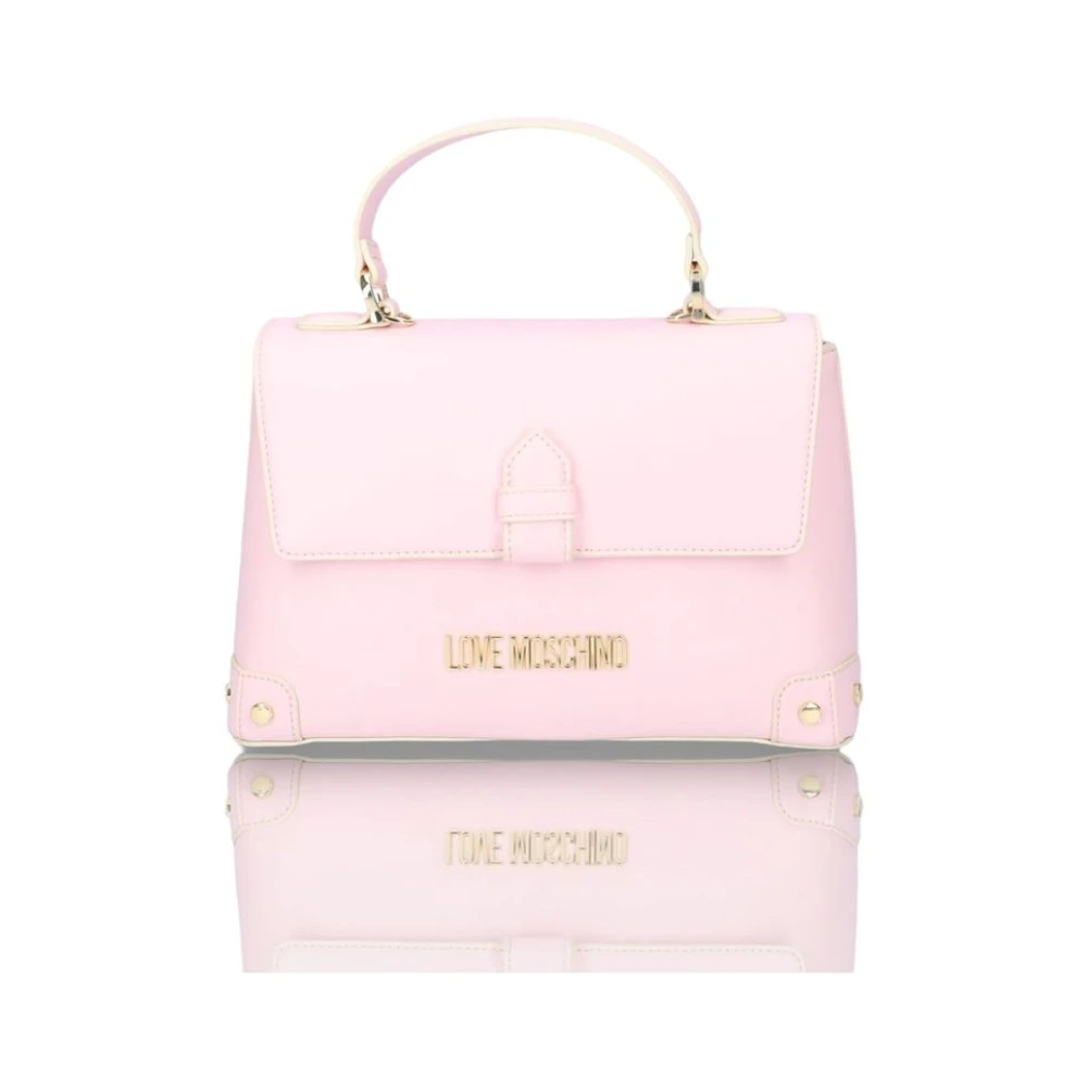 Love Moschino Roze Schoudertas met Magnetische Sluiting Pink Dames
