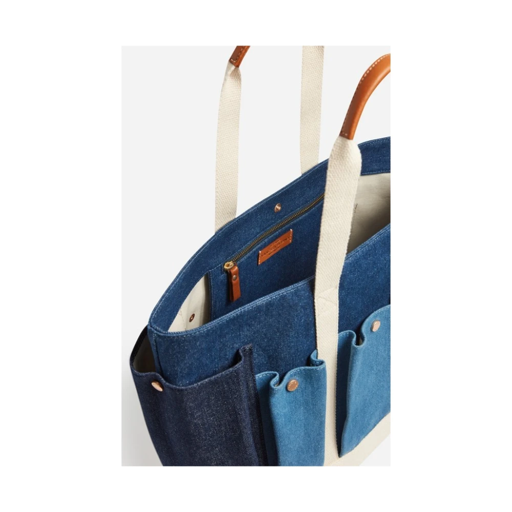 Vanessa Bruno Blauwe Multipocket Schoudertas Blue Dames
