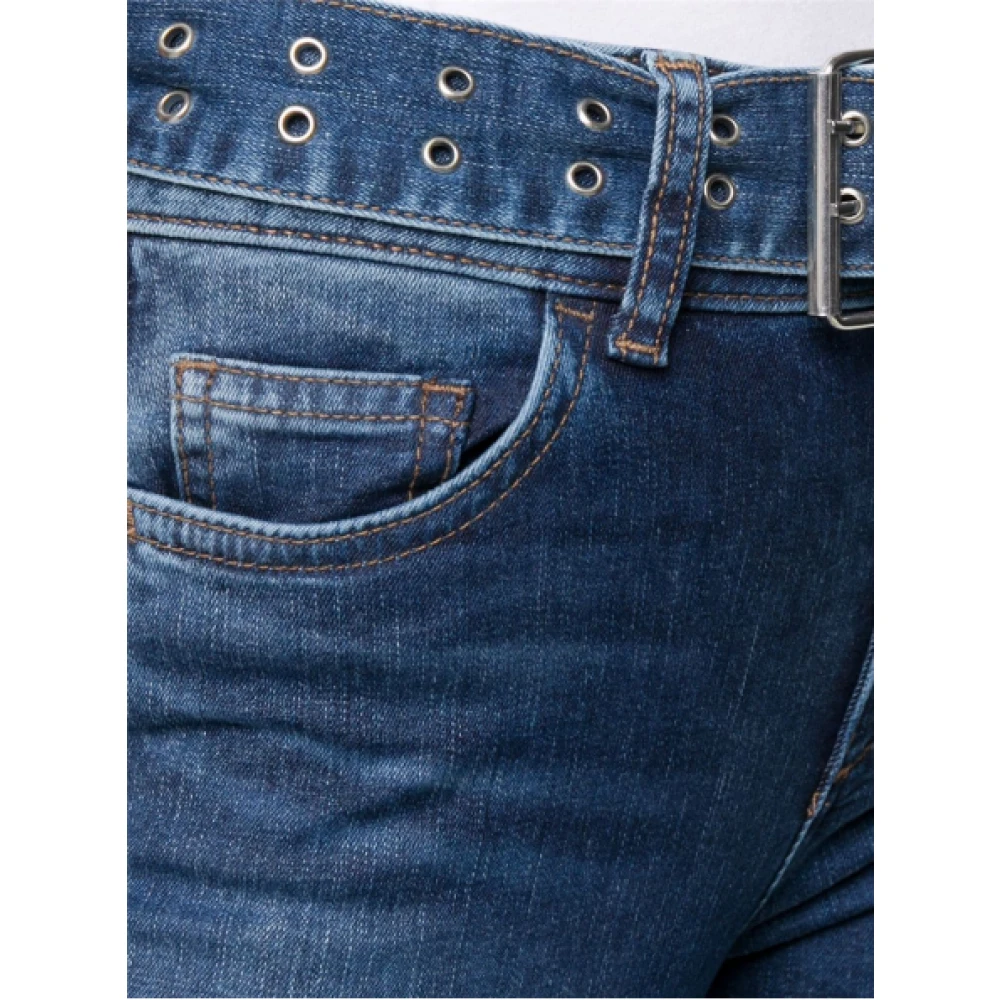 Liu Jo Hoge taille riem jeans Blue Dames