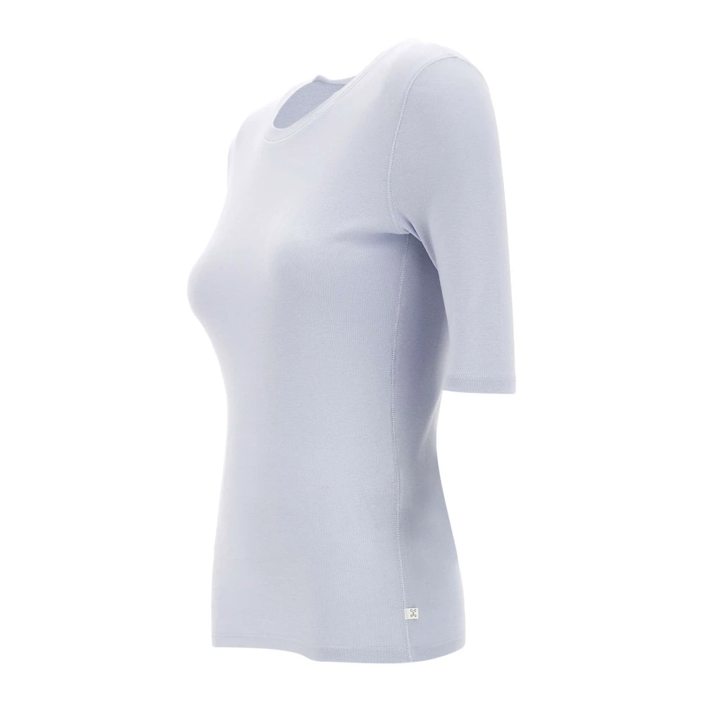 closed Pastelblauwe Wol Modal T-shirt Blue Dames