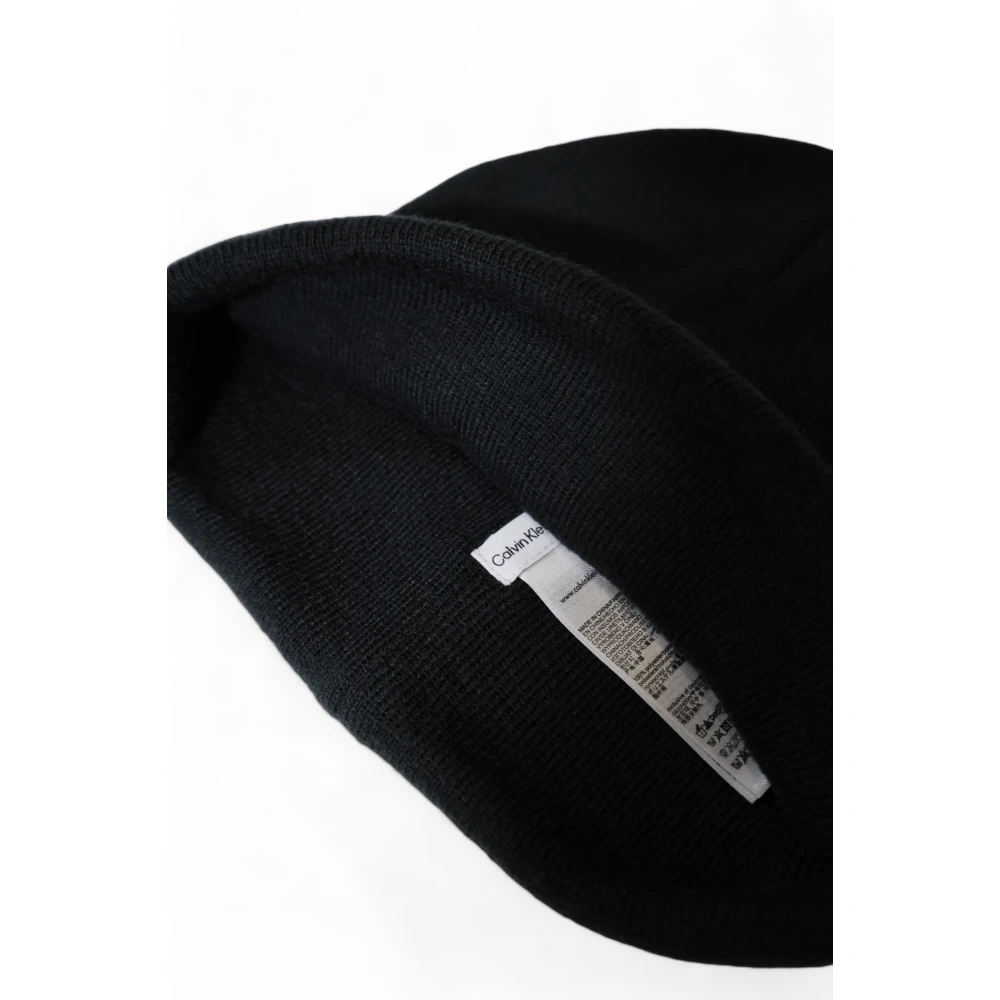 Calvin Klein Monogram Geborduurde Herenpet Herfst Winter Black Heren