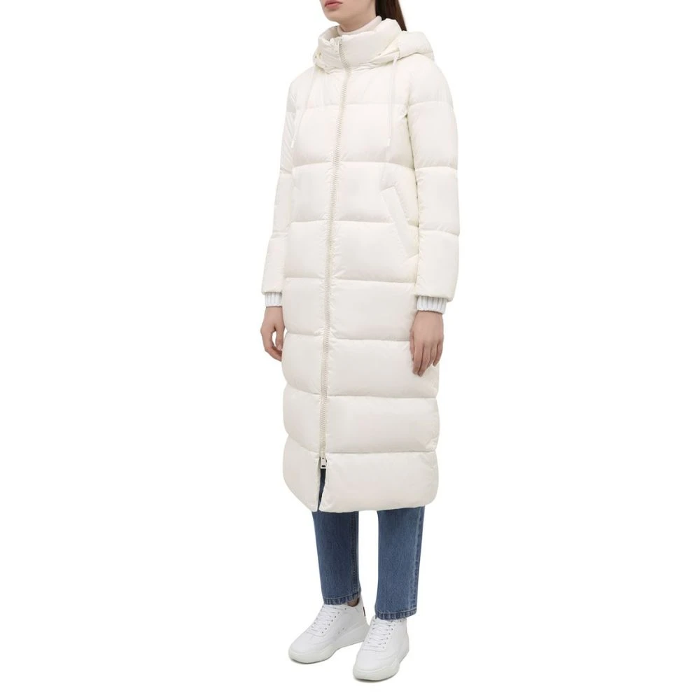 Herno Nylon jas met capuchon en rits White Dames