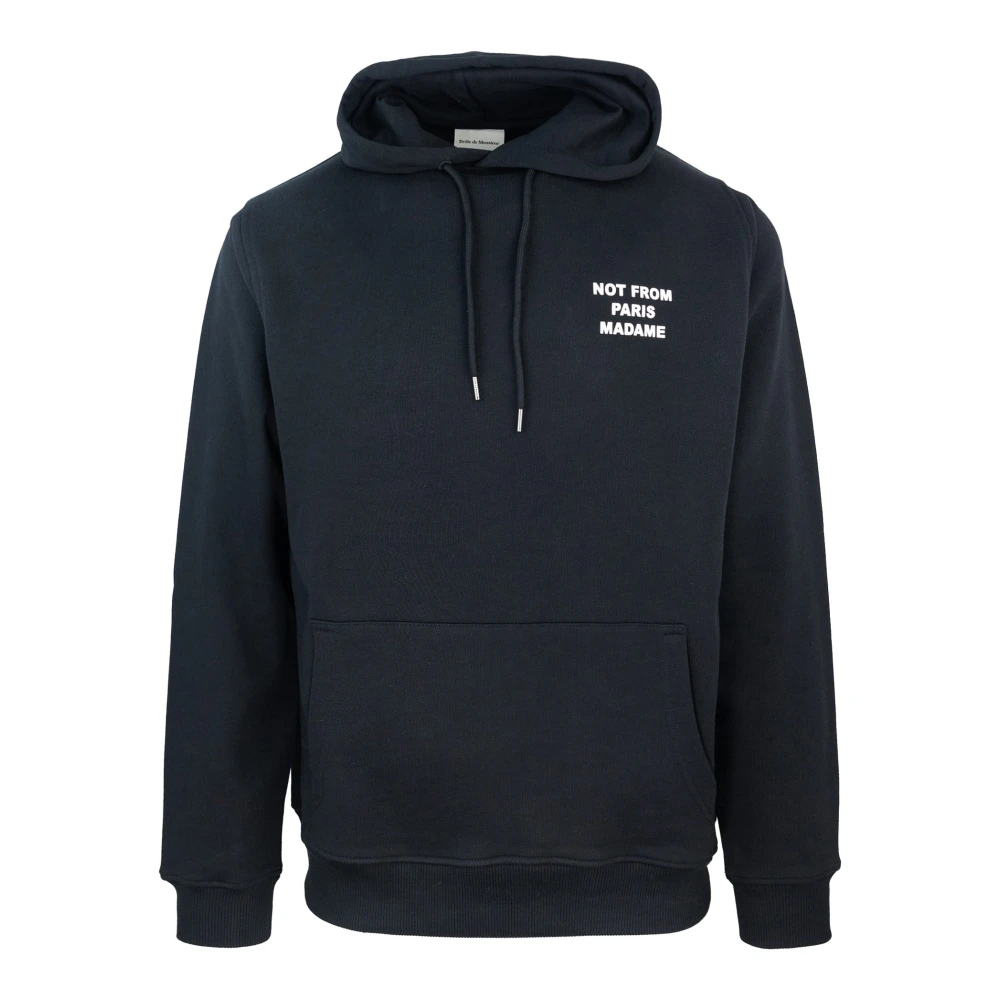 Drole De Monsieur Men's Black Hoodies, L, Cotton Jumper