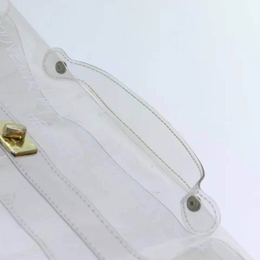 Hermès Vintage Pre-owned Vinyl handbags White Dames