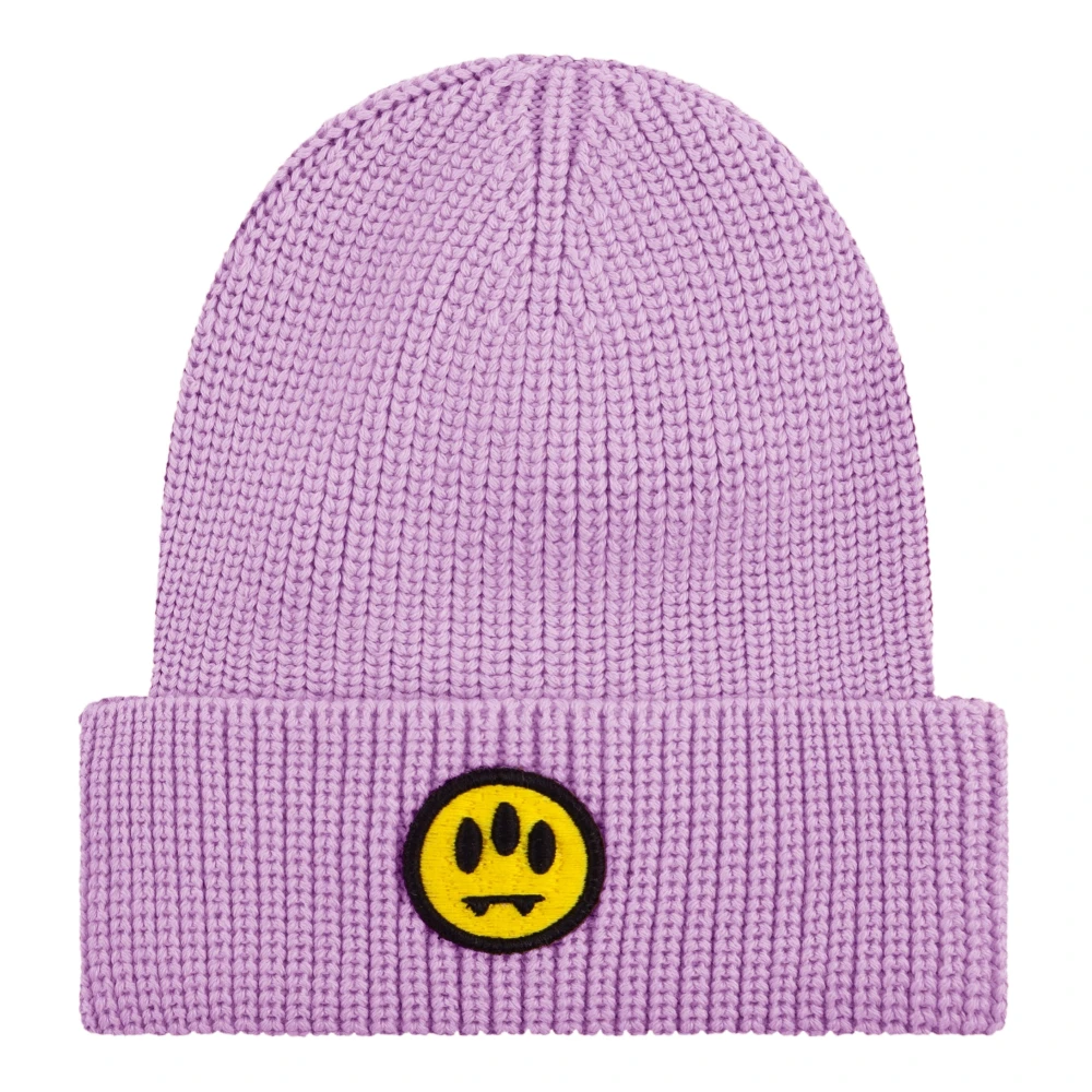 Barrow Roze Gebreide Logo Beanie Muts Pink Unisex