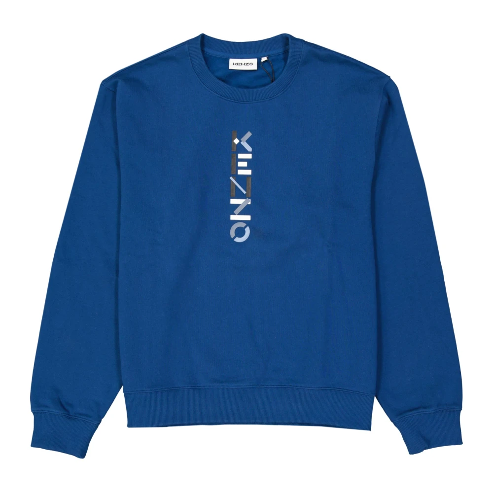 Kenzo Blauwe Katoenen Sweatshirt met Logodetail Blue Heren