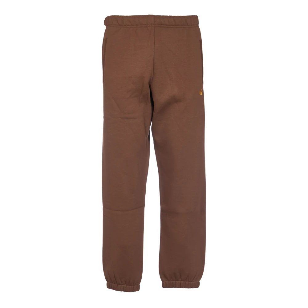 Carhartt WIP Bruine Chase Sweatpants Stijlvolle Casual Look Brown Heren