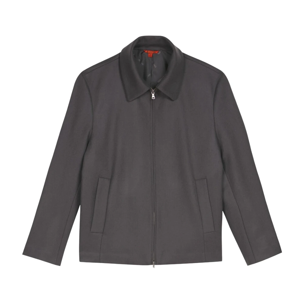 Barena Venezia Comfort Fit Overhemdkraag Ritsjas Purple Heren
