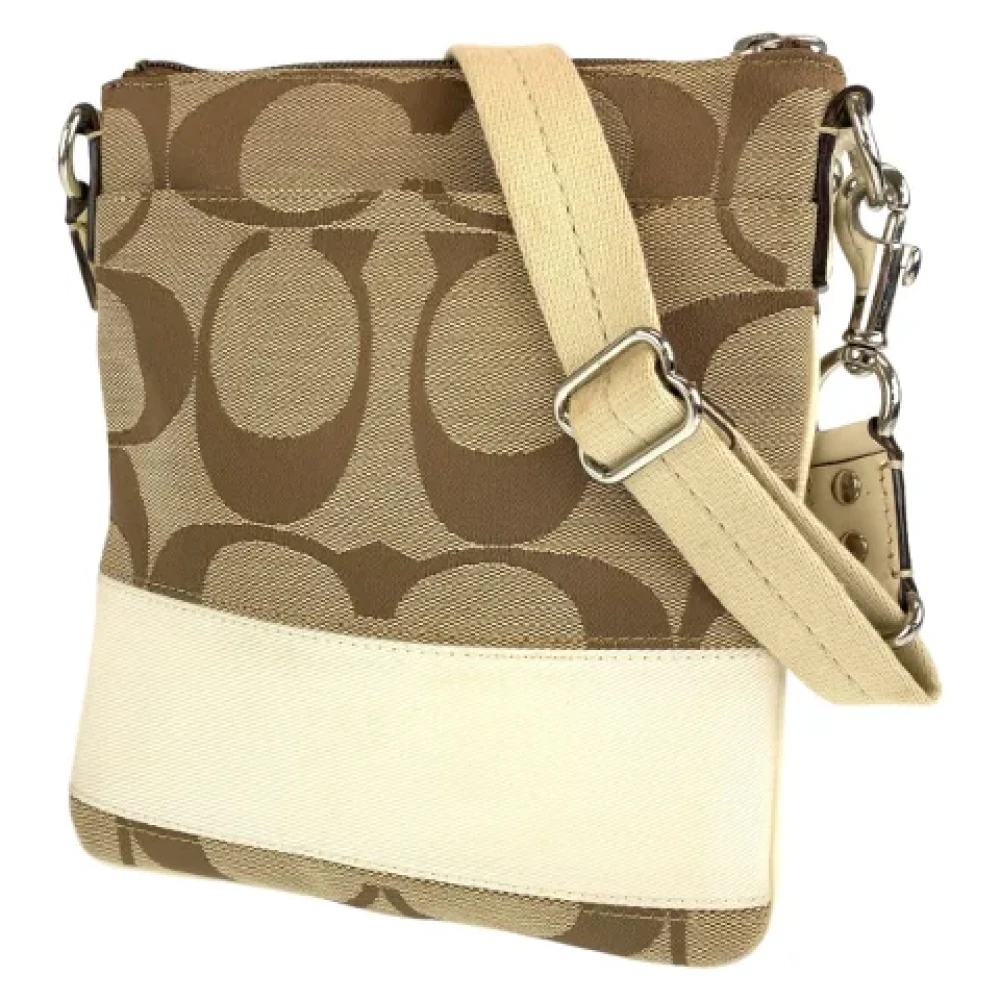 Coach Pre-owned Canvas shoulder-bags Beige Dames