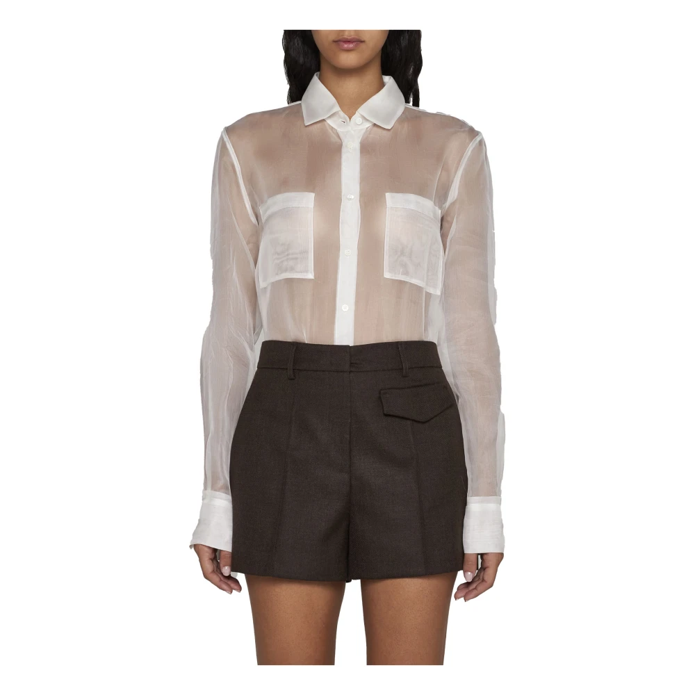 Blanca Vita Bruine Shorts met Riemlussen Brown Dames