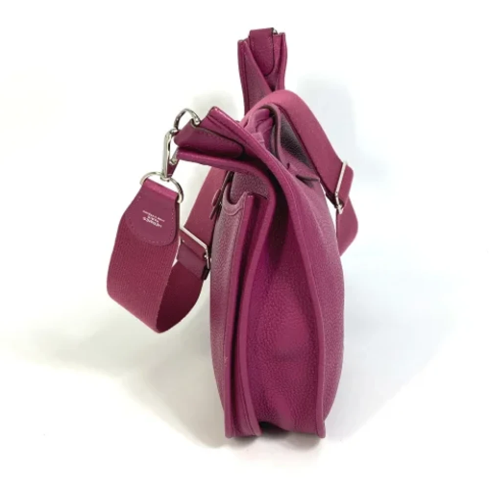 Hermès Vintage Pre-owned Leather shoulder-bags Purple Dames