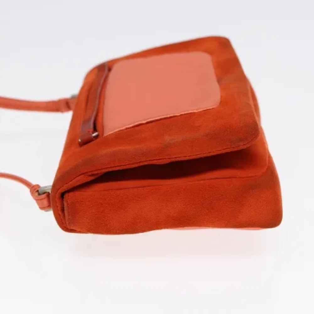 Prada Vintage Pre-owned Suede prada-bags Orange Dames