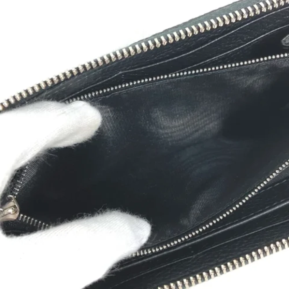 Gucci Vintage Pre-owned Leather wallets Black Dames