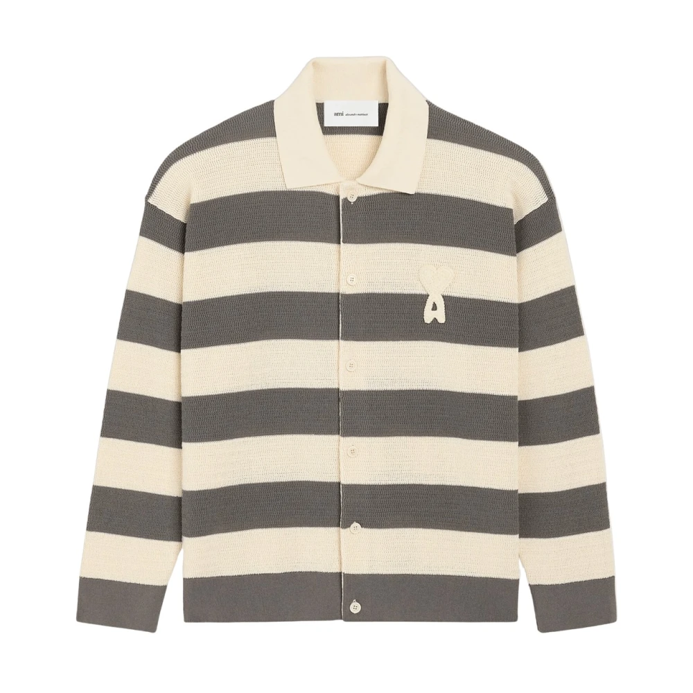 Ami Paris Men's Multicolor Cardigans, L, Ami De Coeur Cardigan