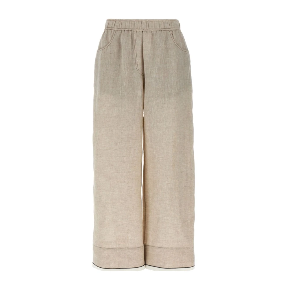 BRUNELLO CUCINELLI Elegante Herenbroek Beige Dames