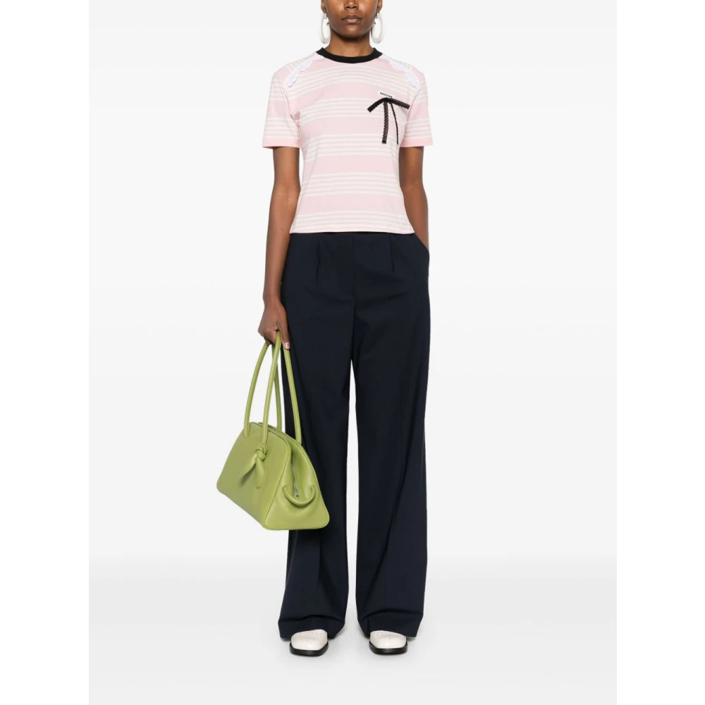 Msgm Roze Katoenen T-shirt en Polo Pink Dames