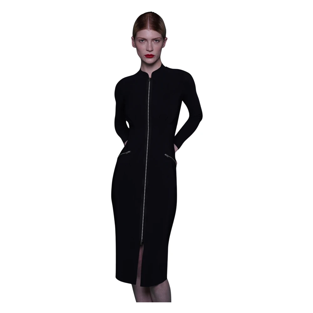 Chiara Boni Stretch Jersey Jurk Black Dames