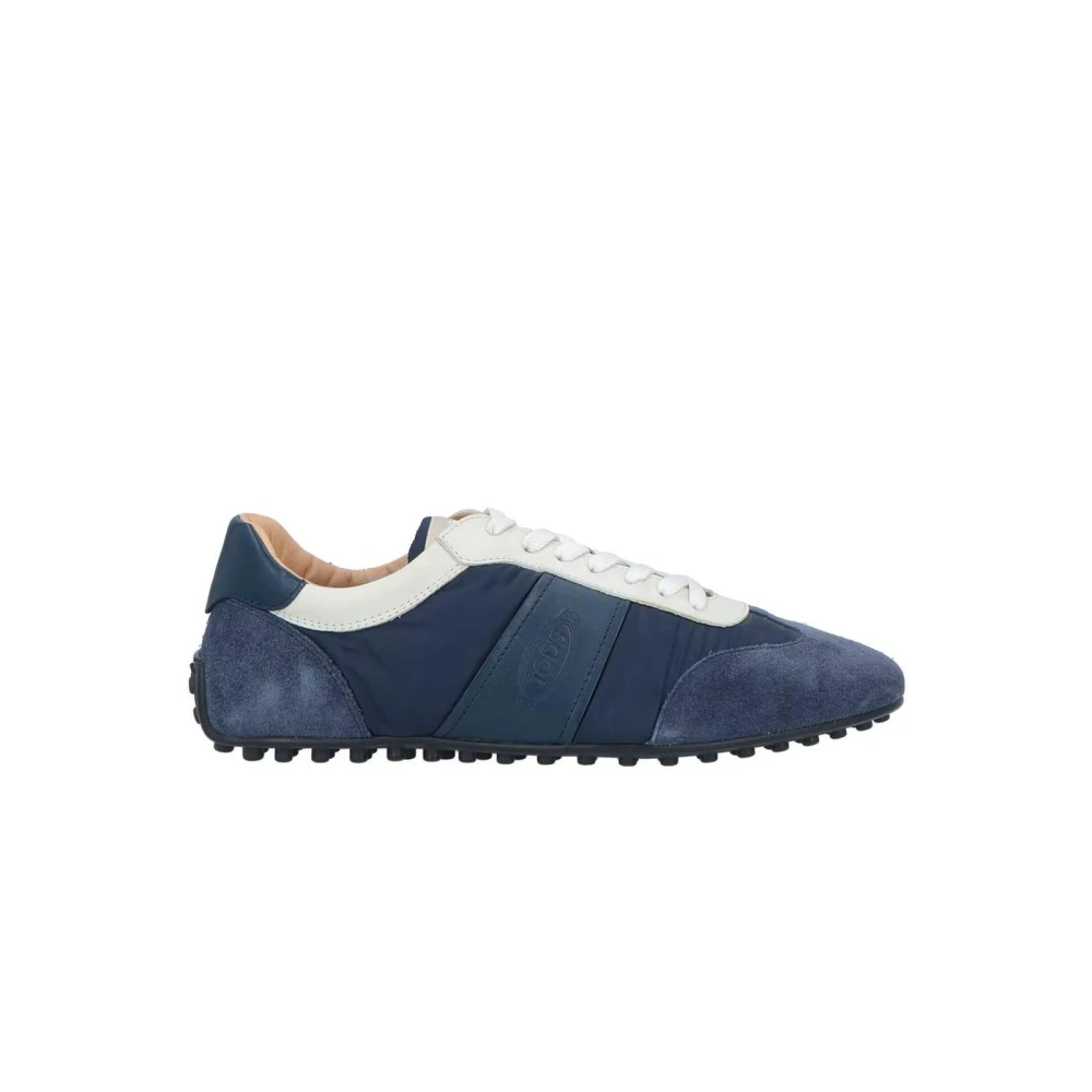 TOD'S Blauwe Suède Sneakers Casual Stijl Blue Heren