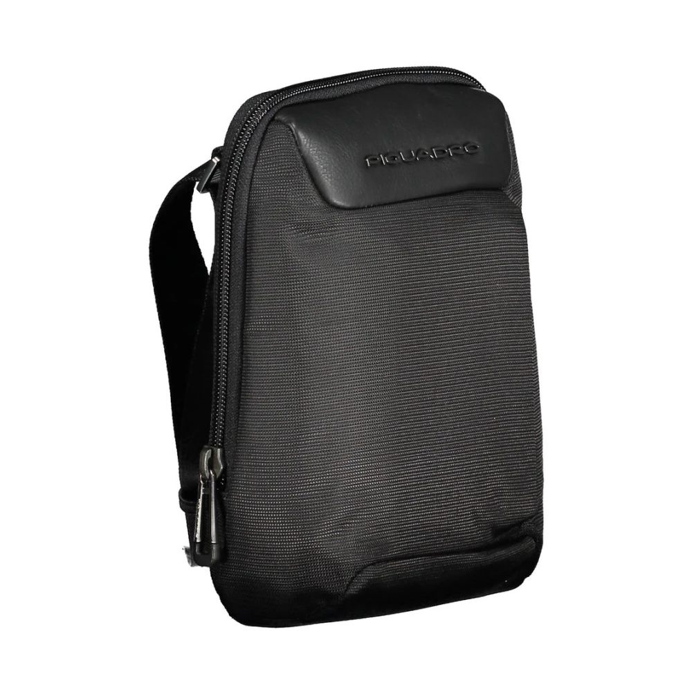 Piquadro Zwarte Heren Schoudertas Stijl Black Heren