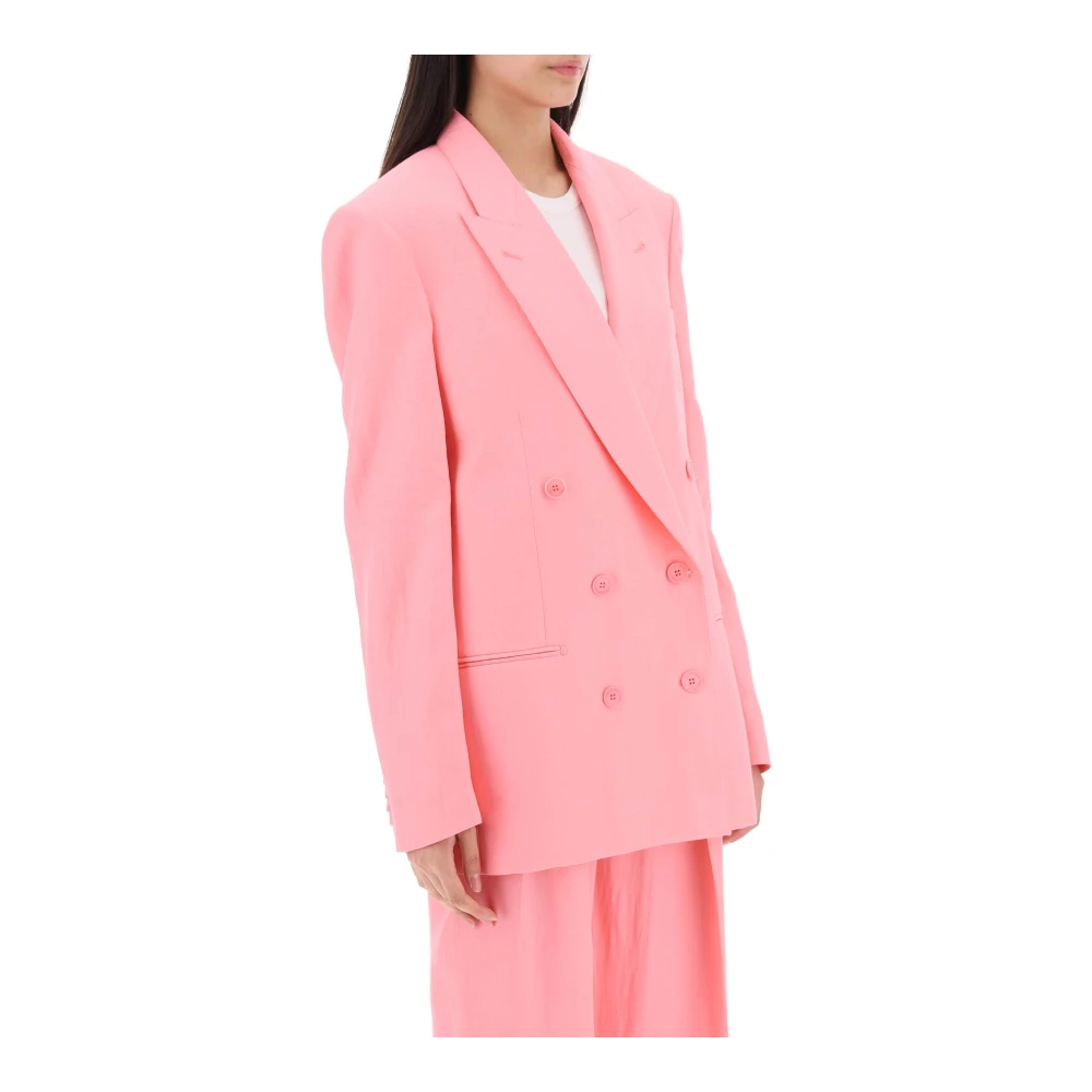 Stella Mccartney Oversized Double-Breasted Blazer Pink Dames