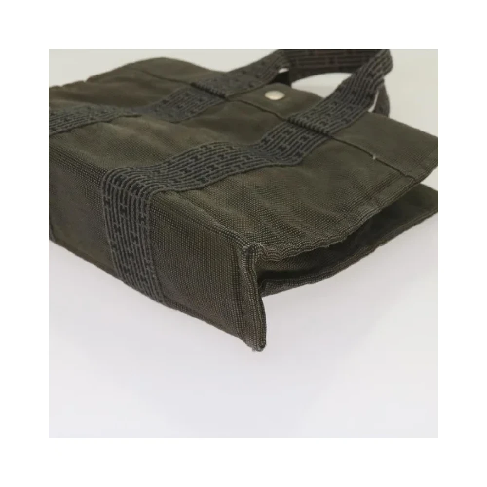Hermès Vintage Pre-owned Cotton handbags Gray Dames