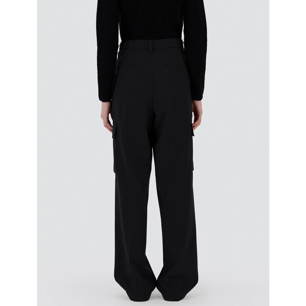 Herno High-Waist Cargo Broek Black Dames