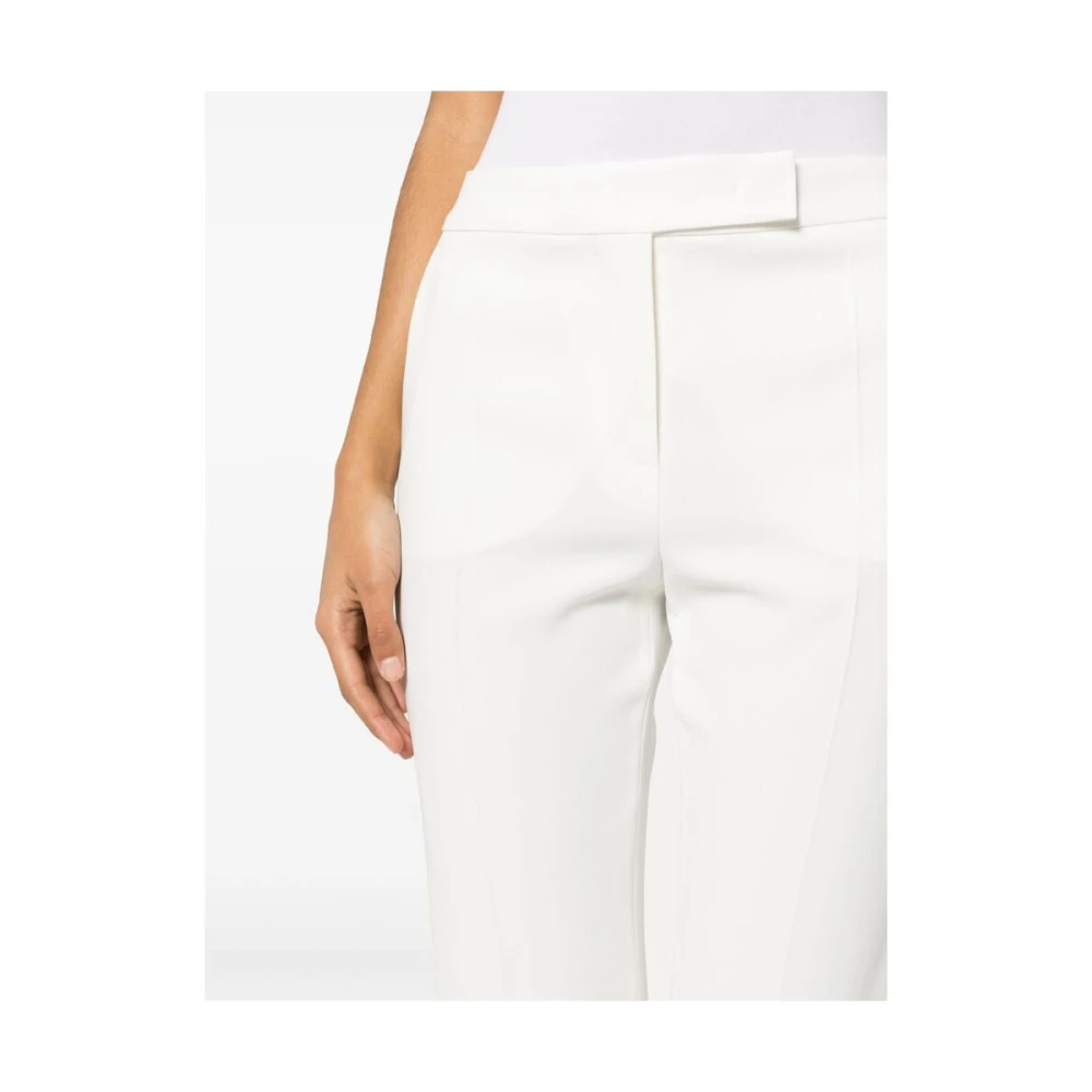 Max Mara Slim-fit Trousers White Dames