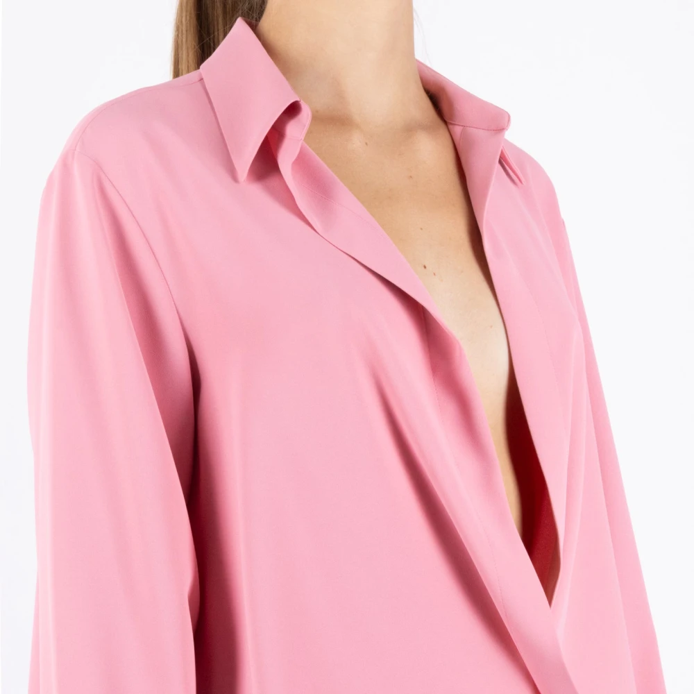 Dries Van Noten Roze Polyester Shirt Pink Dames