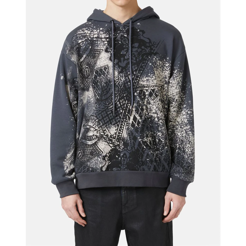 Iceberg Hoodie met prints Gray Heren