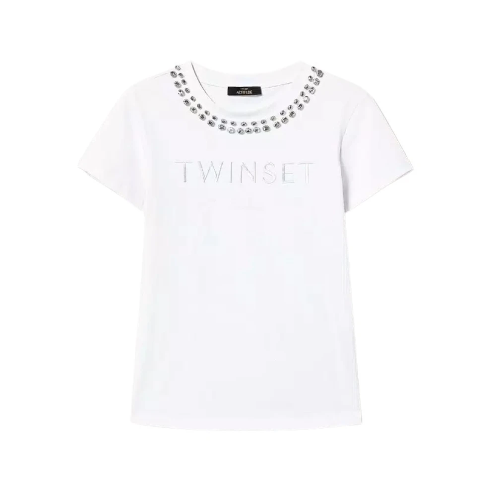 Twinset Witte T-shirts en Polos Actitude Collectie White Dames