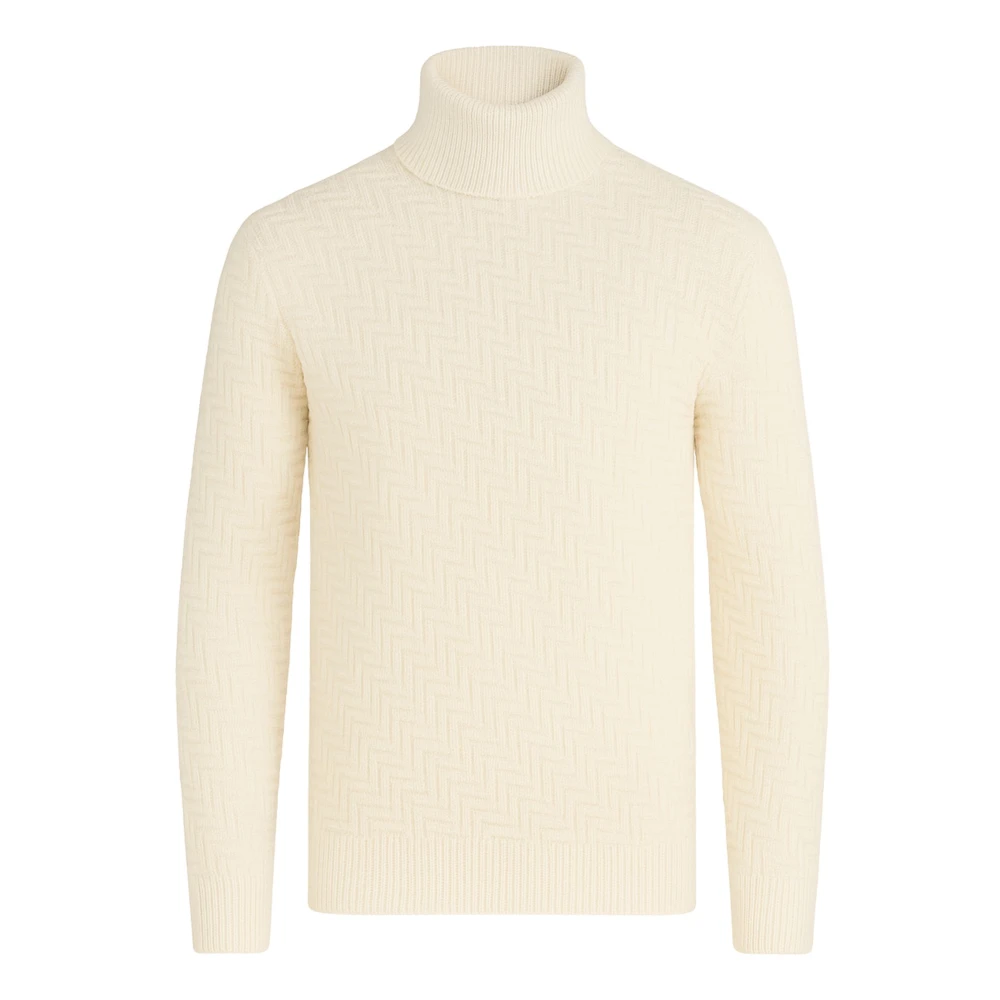 Paolo Pecora Men's Beige Maglia Lupetto - Turtlenecks - S - Knitwear