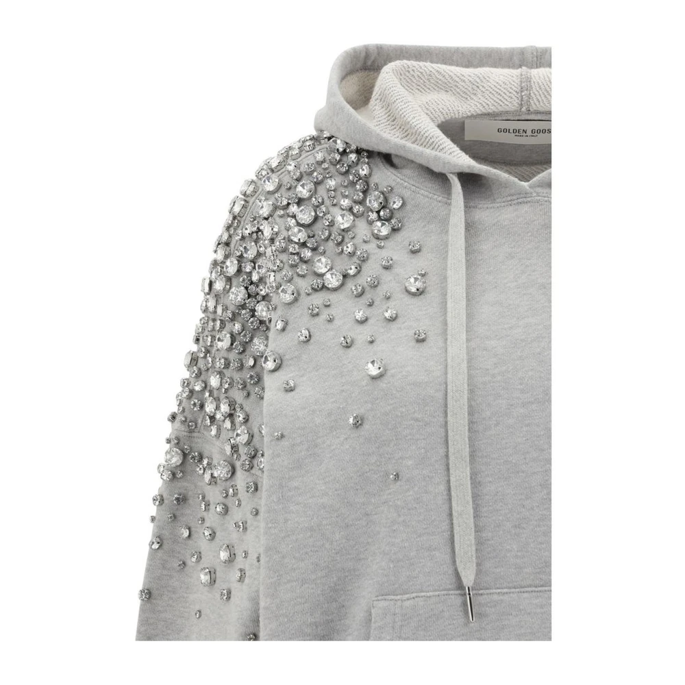 Golden Goose Glitter Melange Hoodie voor Vrouwen Gray Dames