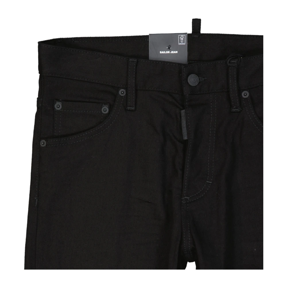 Dsquared2 Zwarte Bull Sailor Denim Jeans Black Dames