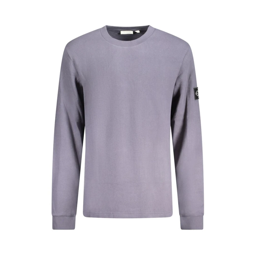 Calvin Klein Blauwe Katoenen Trui Blue Heren