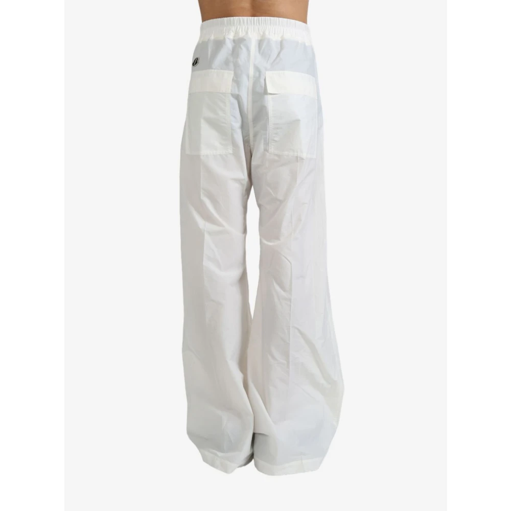 Moncler Wijde Pijp Katoenen Broek door Rick Owens White Heren