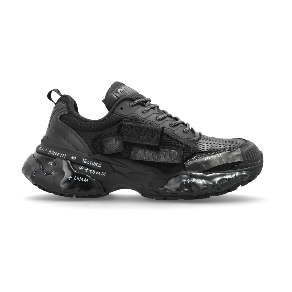 Dsquared2 Men's Black Faster Trainers - Sneakers - 6 Uk - Shoes