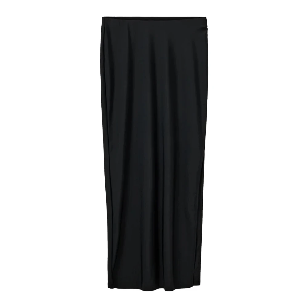 Sofie Schnoor Svart Maxi Kjol med Sidoslits Black, Dam