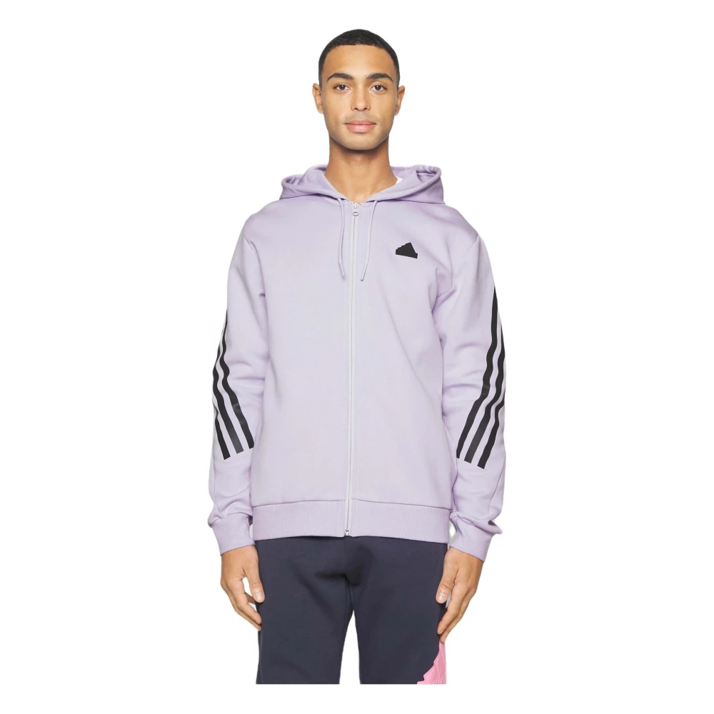 Adidas Future Icons 3 Stripes Hoodie Purple Heren