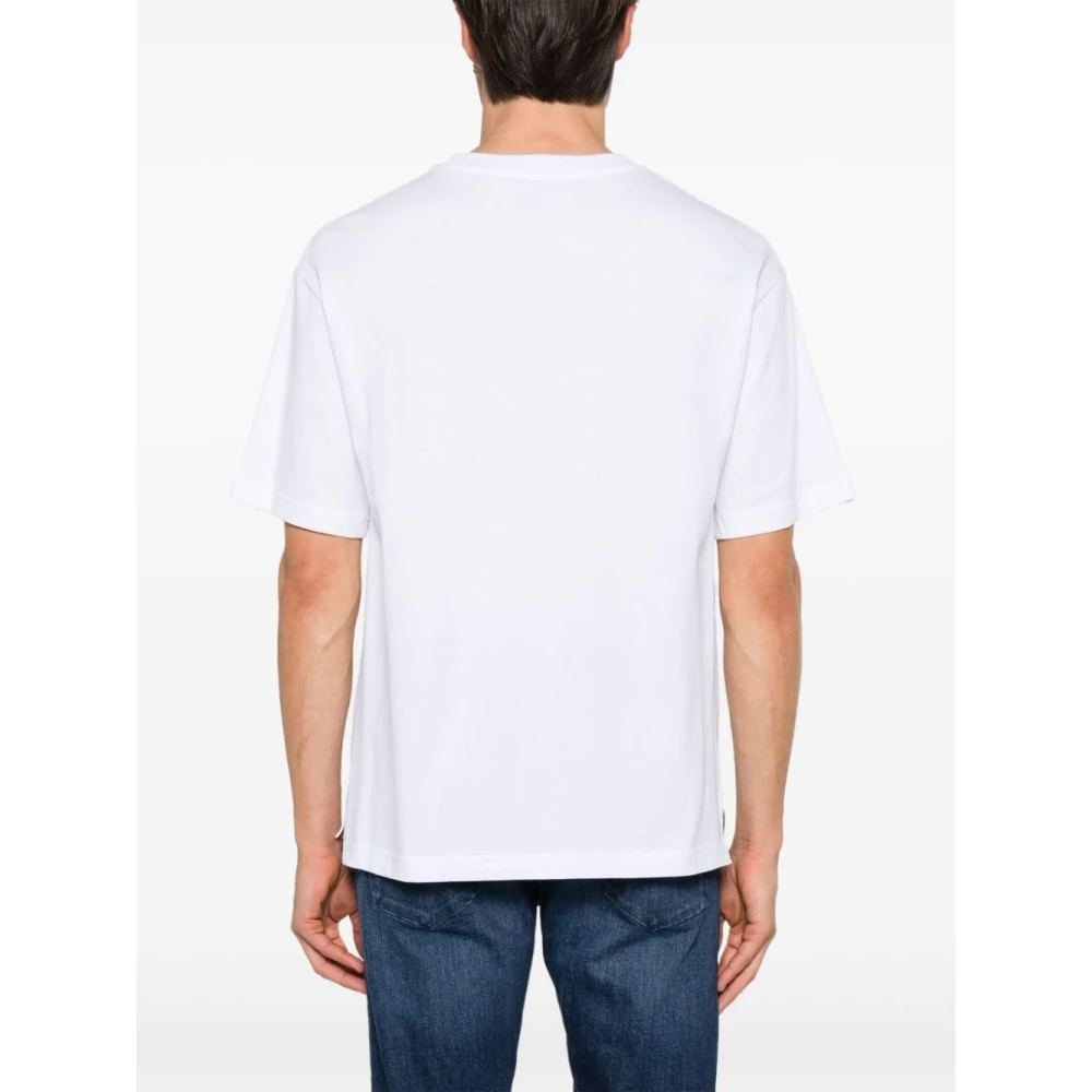 Kiton Witte Katoenen T-shirt met Logo White Heren