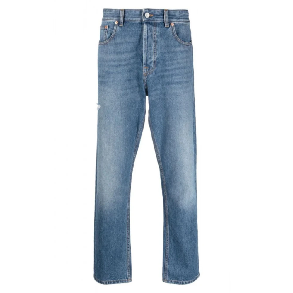 Valentino Slim Fit Denim Jeans met VLogo Signature Blue Heren