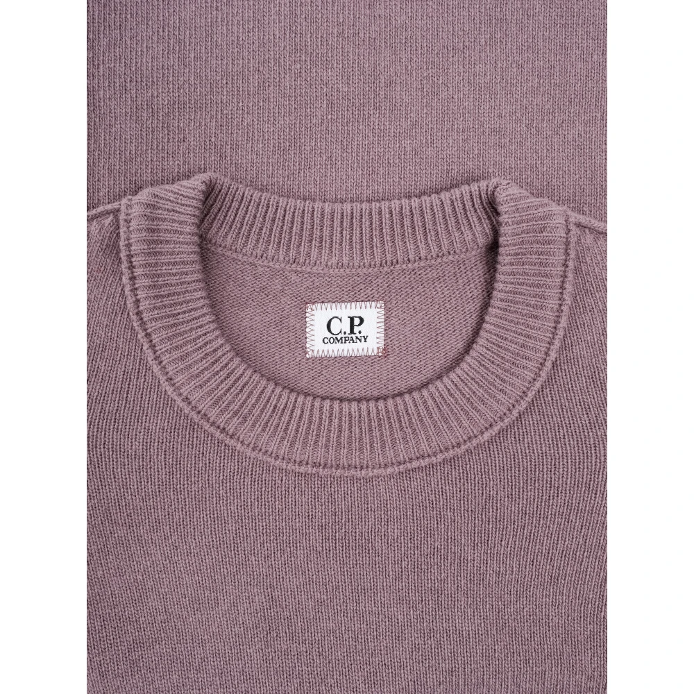 C.P. Company Eco Lambswool Crew Neck Gebreid Purple Heren