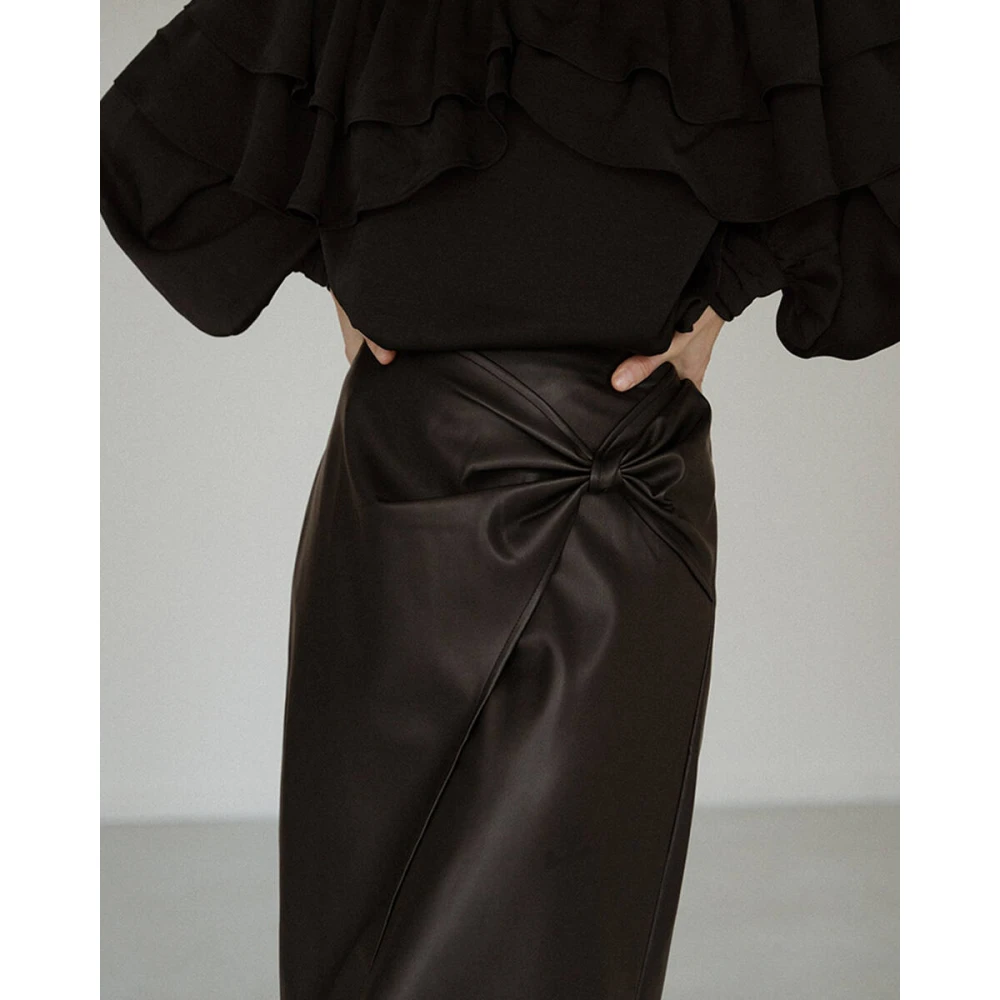 Aimée the Label MaximeA Midi Rok Black Dames